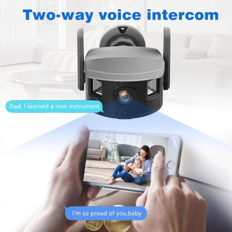 CM-I311M 5MP Smart HD Electronic PTZ Wireless WiFi Surveillance Camera, US Plug(Grey)