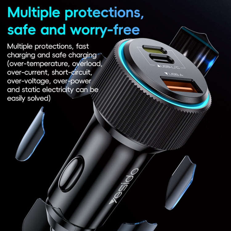 Yesido Y60 38W Car Fast Charging Charger(Black)