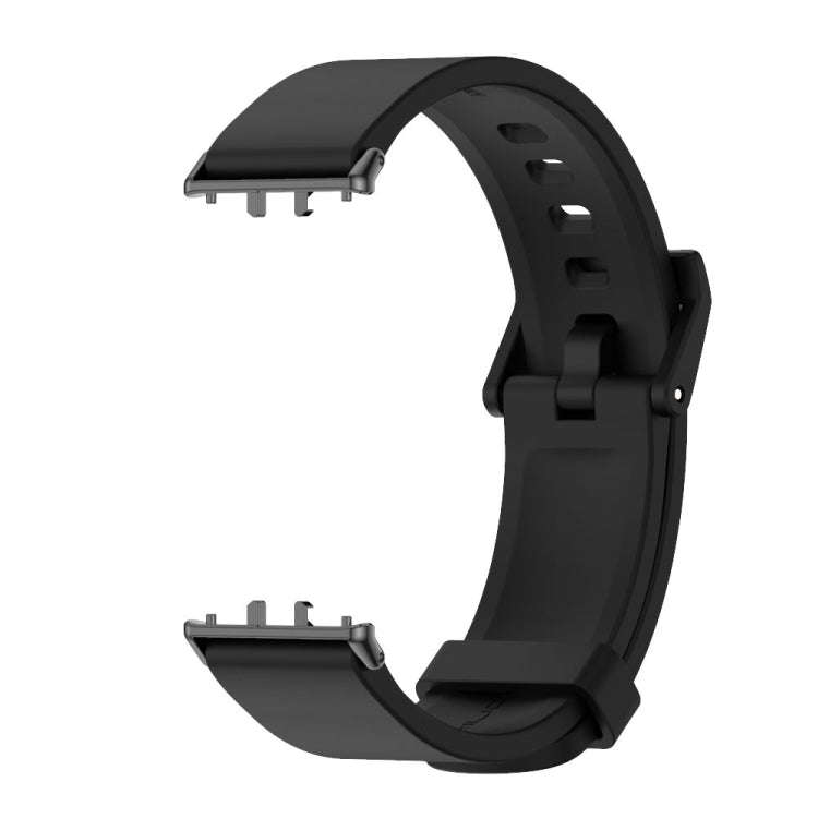 For Samsung Galaxy Fit 3 Mijobs Silicone Watch Band(Black)