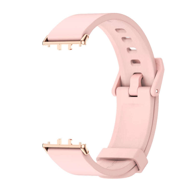 For Samsung Galaxy Fit 3 Mijobs Silicone Watch Band(Pink+Rose Gold)