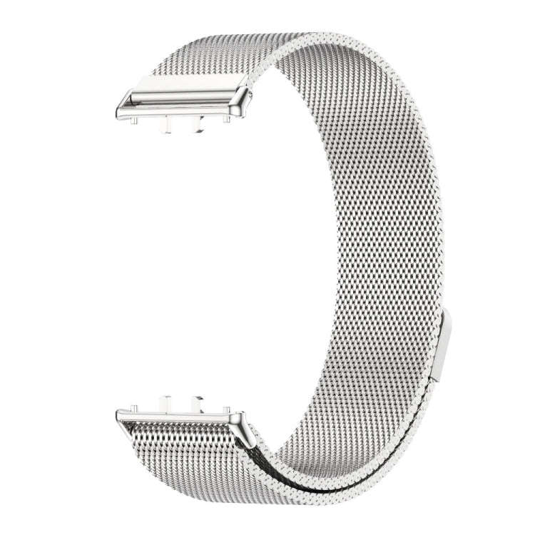 For Samsung Galaxy Fit 3 Mijobs Milan Magnetic Metal Watch Band(Silver)