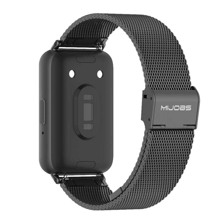 For Samsung Galaxy Fit 3 Mijobs Milan Buckle Metal Watch Band(Black)