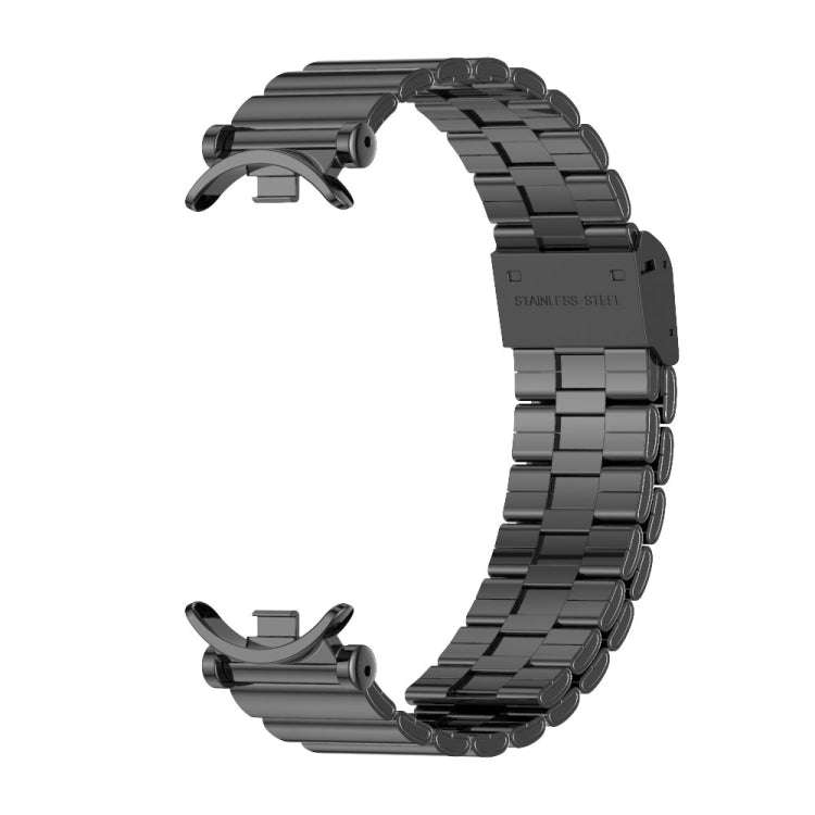 For Xiaomi Smart Band 10 / 9 / 8 Mijobs GT4 Bamboo Buckle Metal Watch Band(Black)