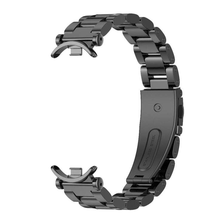 For Xiaomi Mi Band 8 / 9 / 9 NFC Mijobs GT4 Three Beads Metal Watch Band(Black)