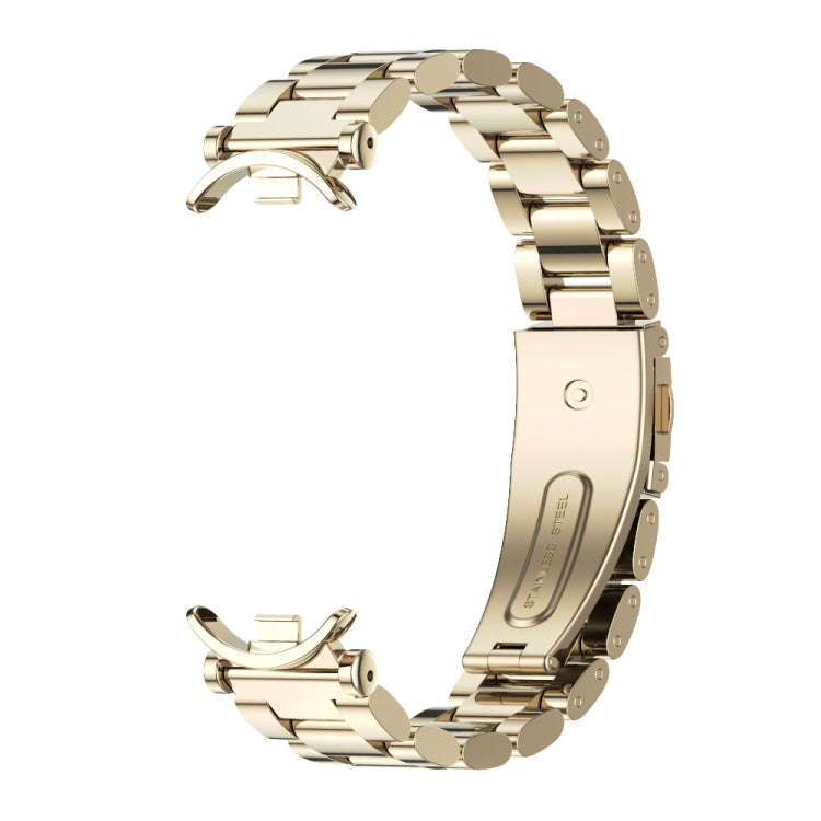 For Xiaomi Mi Band 8 / 9 / 9 NFC Mijobs GT4 Three Beads Metal Watch Band(Light Gold)