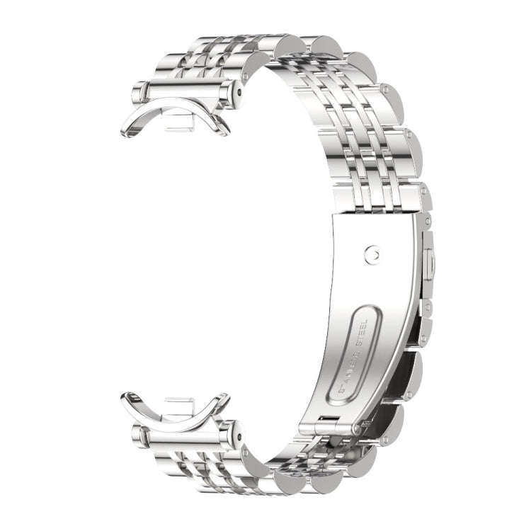 For Xiaomi Mi Band 8 / 9 / 9 NFC Mijobs GT4 Seven Beads Metal Watch Band(Silver)