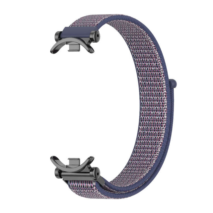 For Xiaomi Smart Band 10 / 9 / 8 Mijobs GT4 Breathable Nylon Loop Watch Band(Midnight Blue Black)