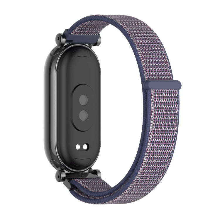 For Xiaomi Smart Band 10 / 9 / 8 Mijobs GT4 Breathable Nylon Loop Watch Band(Midnight Blue Black)