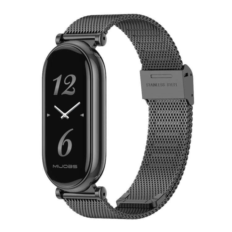 For Xiaomi Mi Band 8 / 9 / 9 NFC Mijobs GT4 Milan Buckle Metal Watch Band(Black)