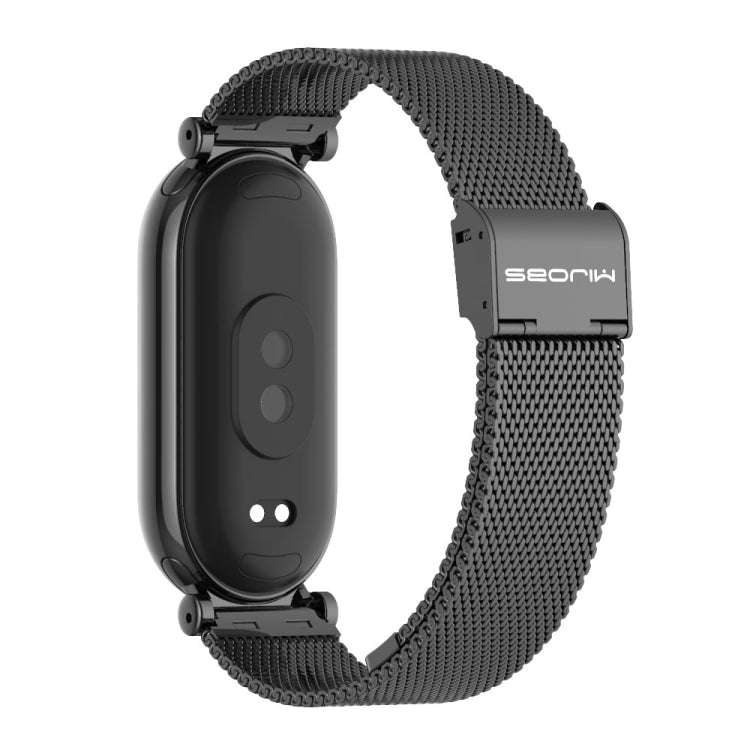 For Xiaomi Mi Band 8 / 9 / 9 NFC Mijobs GT4 Milan Buckle Metal Watch Band(Black)