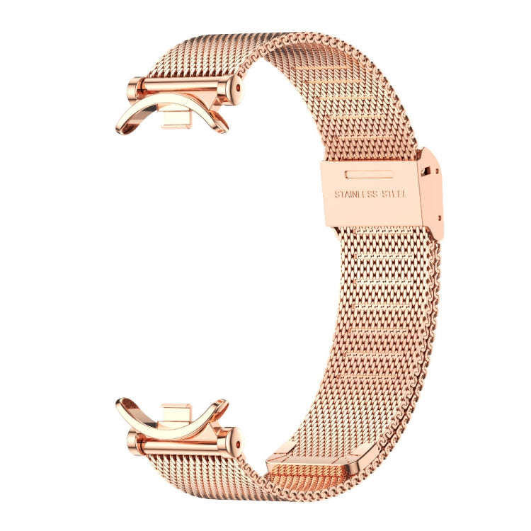 For Xiaomi Mi Band 8 / 9 / 9 NFC Mijobs GT4 Milan Buckle Metal Watch Band(Rose Gold)