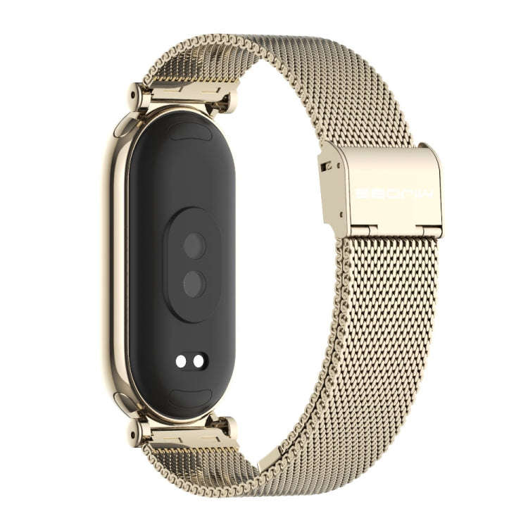 For Xiaomi Mi Band 8 / 9 / 9 NFC Mijobs GT4 Milan Buckle Metal Watch Band(Light Gold)