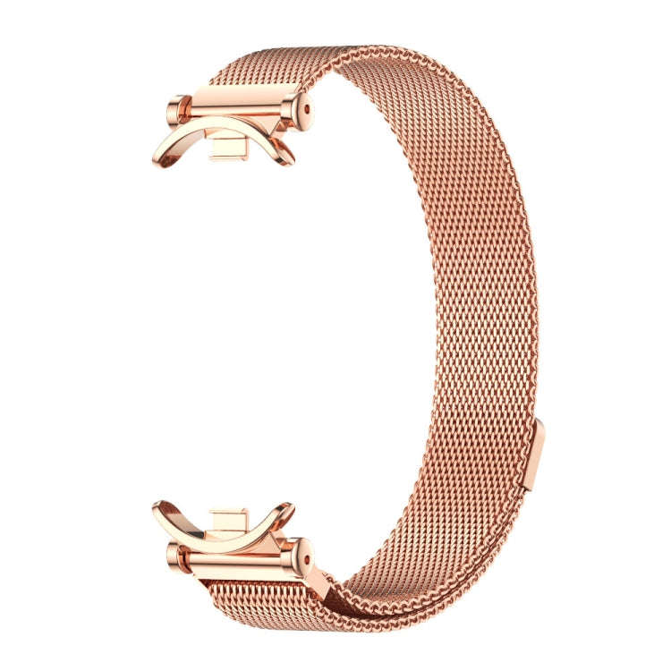 For Xiaomi Mi Band 8 / 9 / 9 NFC Mijobs GT4 Milan Magnetic Metal Watch Band(Rose Gold)