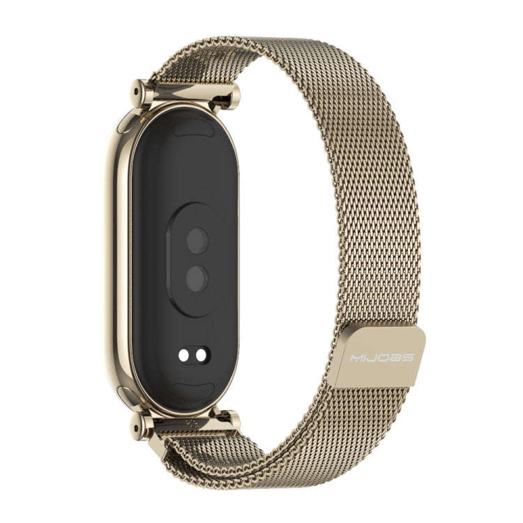 For Xiaomi Mi Band 8 / 9 / 9 NFC Mijobs GT4 Milan Magnetic Metal Watch Band(Light Gold)