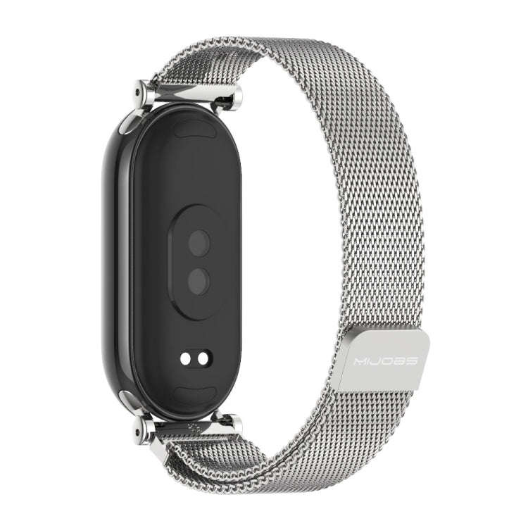 For Xiaomi Mi Band 8 / 9 / 9 NFC Mijobs GT4 Milan Magnetic Metal Watch Band(Silver)