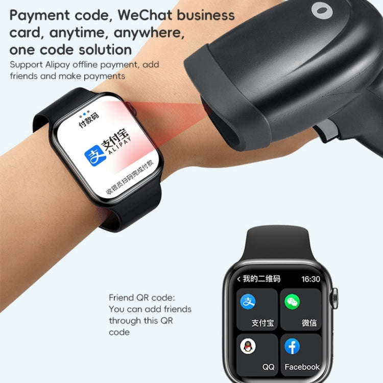 ZGA W03 2.03 inch Screen Seconds Hand BT Call Smart Watch, Support Heart Rate / AI Voice Assistan...