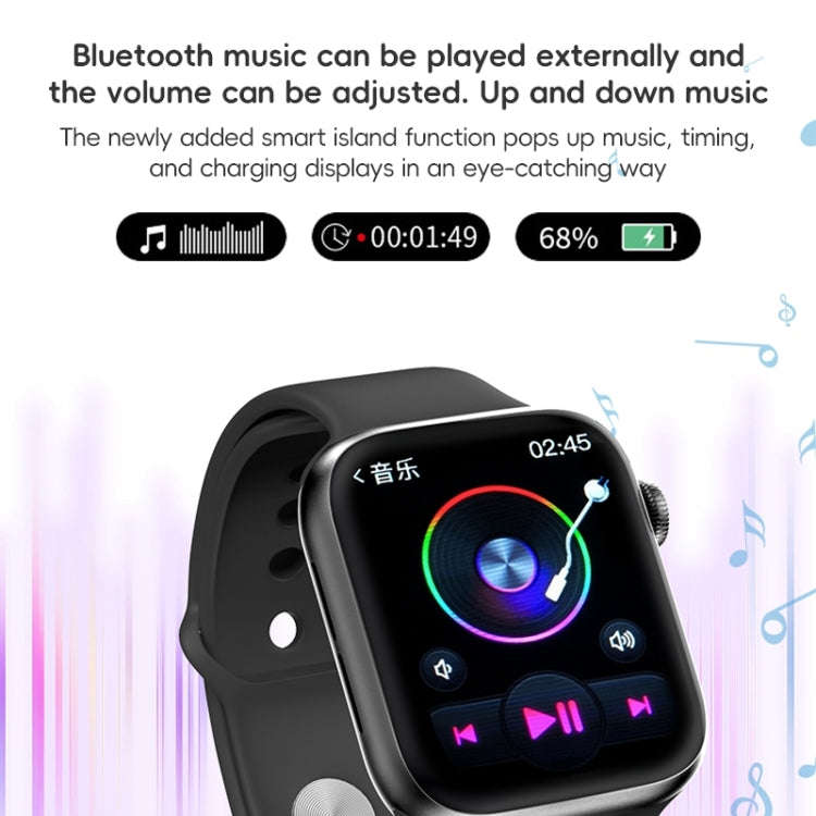 ZGA W03 2.03 inch Screen Seconds Hand BT Call Smart Watch, Support Heart Rate / AI Voice Assistan...