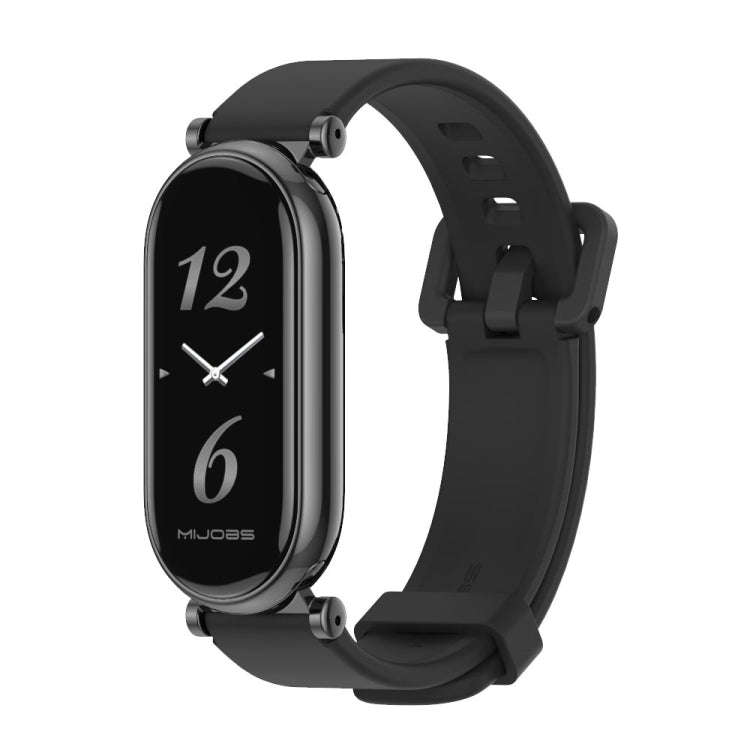 For Xiaomi Mi Band 8 / 9 / 9 NFC Mijobs GT4 Silicone Breathable Watch Band(Black)
