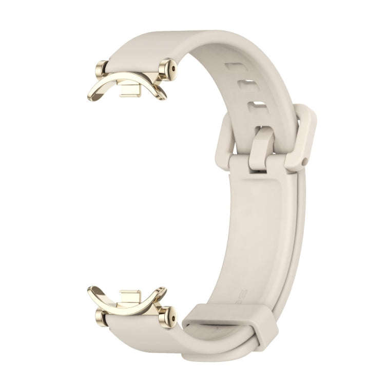 For Xiaomi Mi Band 8 / 9 / 9 NFC Mijobs GT4 Silicone Breathable Watch Band(Grey Light Gold)