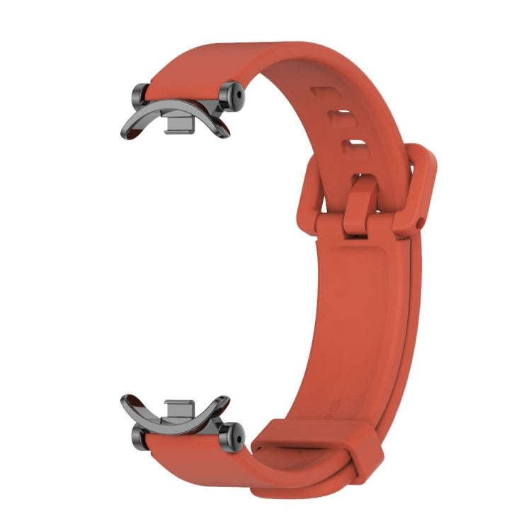 For Xiaomi Mi Band 8 / 9 / 9 NFC Mijobs GT4 Silicone Breathable Watch Band(Orange Black)