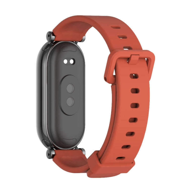 For Xiaomi Mi Band 8 / 9 / 9 NFC Mijobs GT4 Silicone Breathable Watch Band(Orange Black)