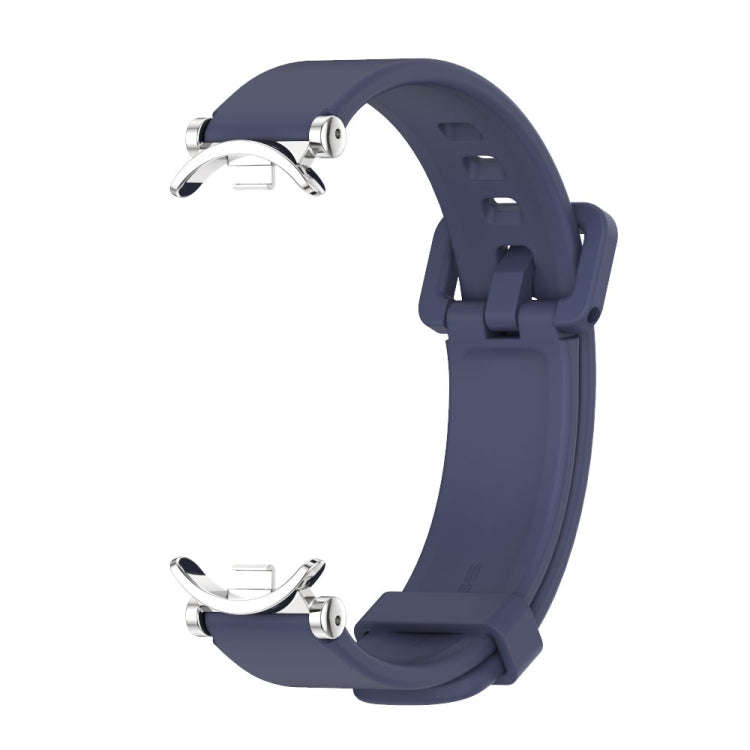 For Xiaomi Mi Band 8 / 9 / 9 NFC Mijobs GT4 Silicone Breathable Watch Band(Midnight Blue Silver)