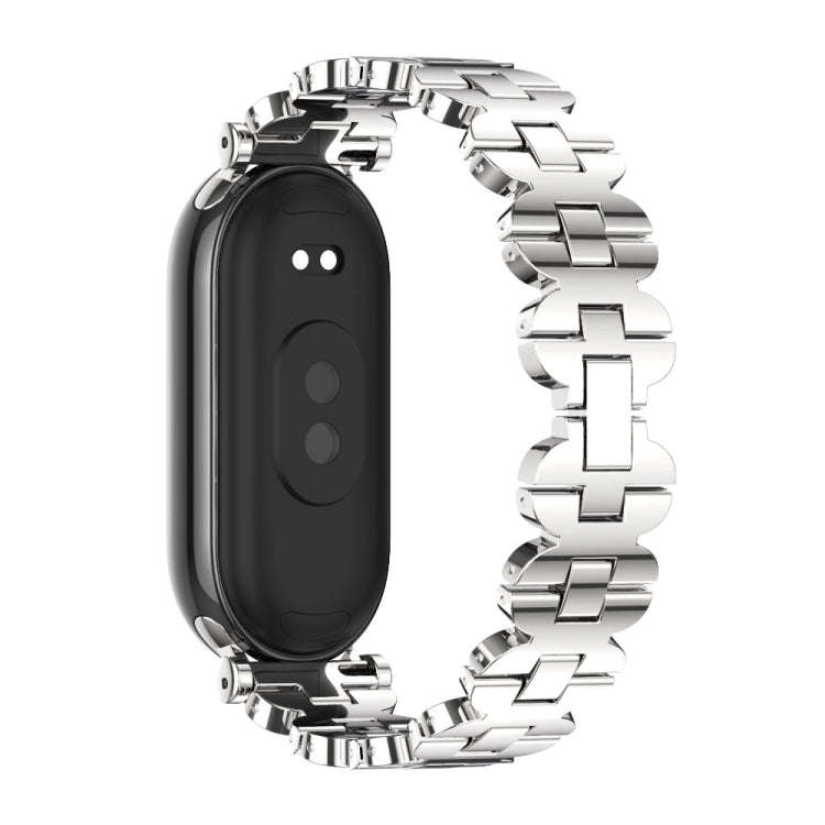 For Xiaomi Mi Band 8 / 9 / 9 NFC Mijobs GT4 Bone Chain Metal Watch Band(Silver)
