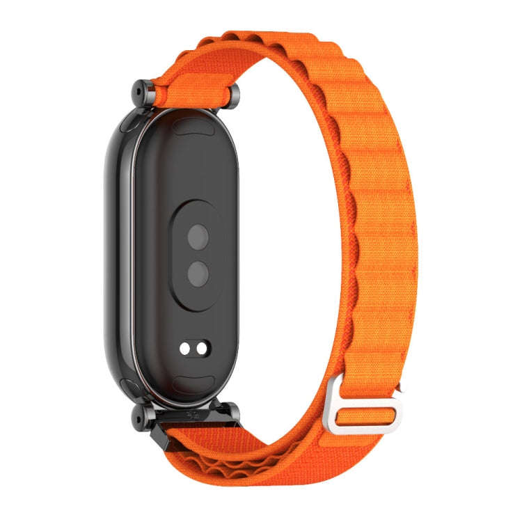 For Xiaomi Mi Band 8 / 9 / 9 NFC Mijobs GT4 Nylon Breathable Watch Band(Orange Black)