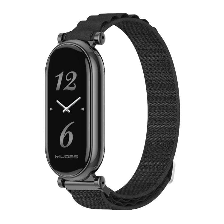 For Xiaomi Mi Band 8 / 9 / 9 NFC Mijobs GT4 Nylon Breathable Watch Band(Black)