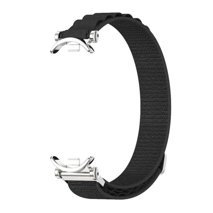 For Xiaomi Mi Band 8 / 9 / 9 NFC Mijobs GT4 Nylon Breathable Watch Band(Black Silver)