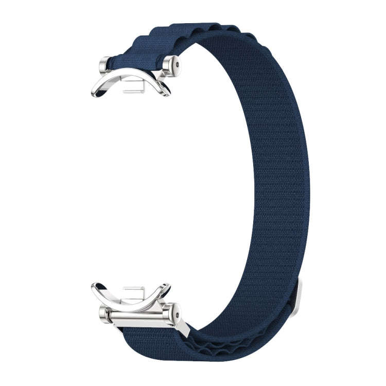 For Xiaomi Mi Band 8 / 9 / 9 NFC Mijobs GT4 Nylon Breathable Watch Band(Midnight Blue Silver)