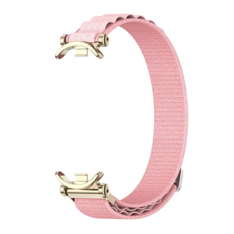 For Xiaomi Mi Band 8 / 9 / 9 NFC Mijobs GT4 Nylon Breathable Watch Band(Pink Light Gold)