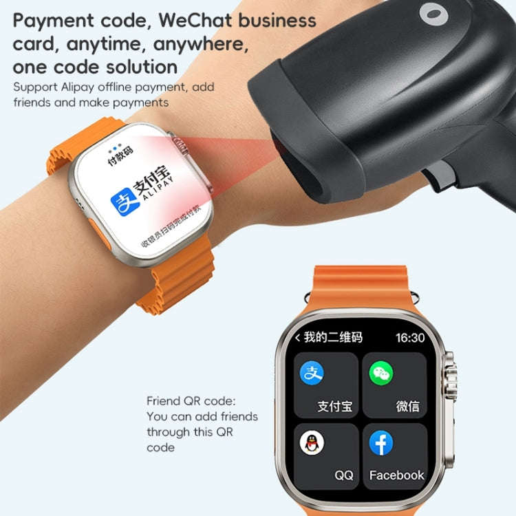 ZGA W04 2.03 inch Screen Seconds Hand BT Call Smart Watch, Support Health Monitor / AI Voice Assi...