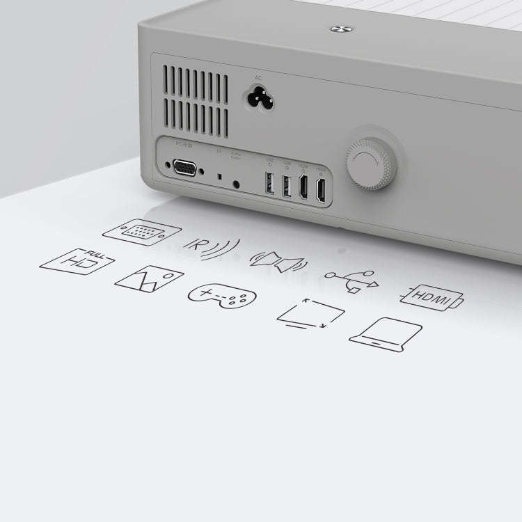 D4000 Android 9.0 1080P HD Home Portable LED Projector(US Plug)