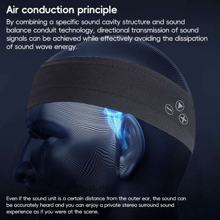 Mucro B01 Turban Style Wireless Bluetooth Headset Sports Headband(Black)