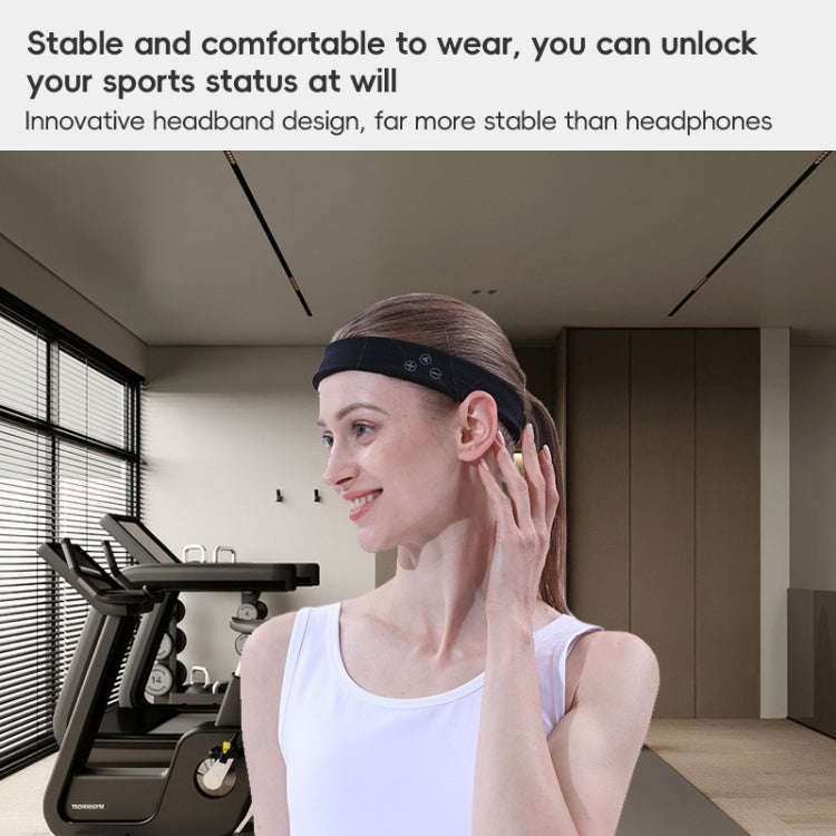 Mucro B01 Turban Style Wireless Bluetooth Headset Sports Headband(Black)