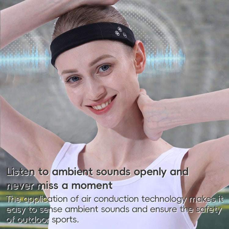 Mucro B01 Turban Style Wireless Bluetooth Headset Sports Headband(Black)