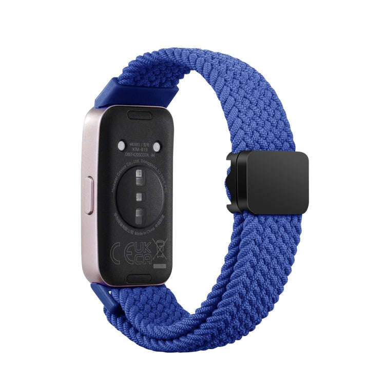 For Huawei Band 9 / 8 Magnetic Buckle Nylon Braid Watch Band(Blue)