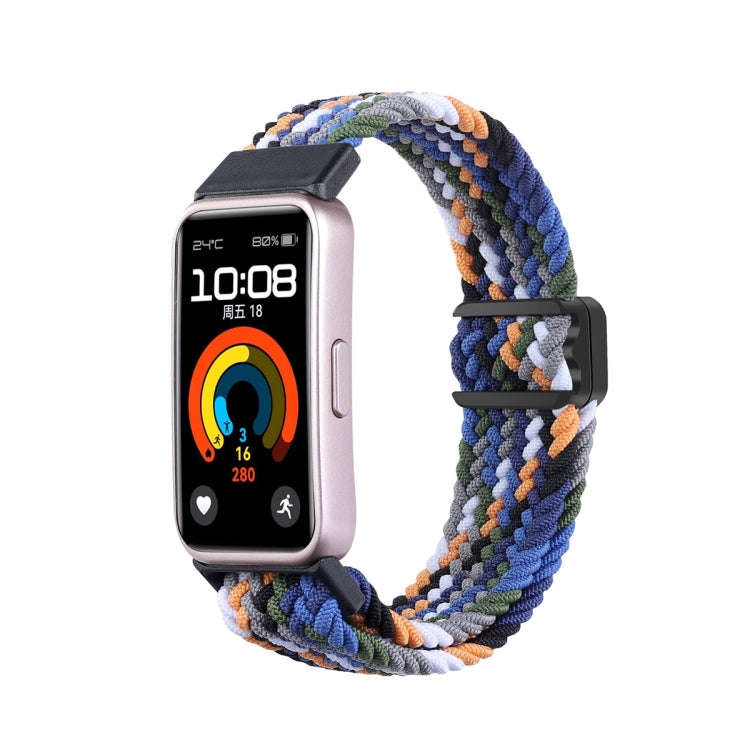 For Huawei Band 9 / 8 Magnetic Buckle Nylon Braid Watch Band(Denim)