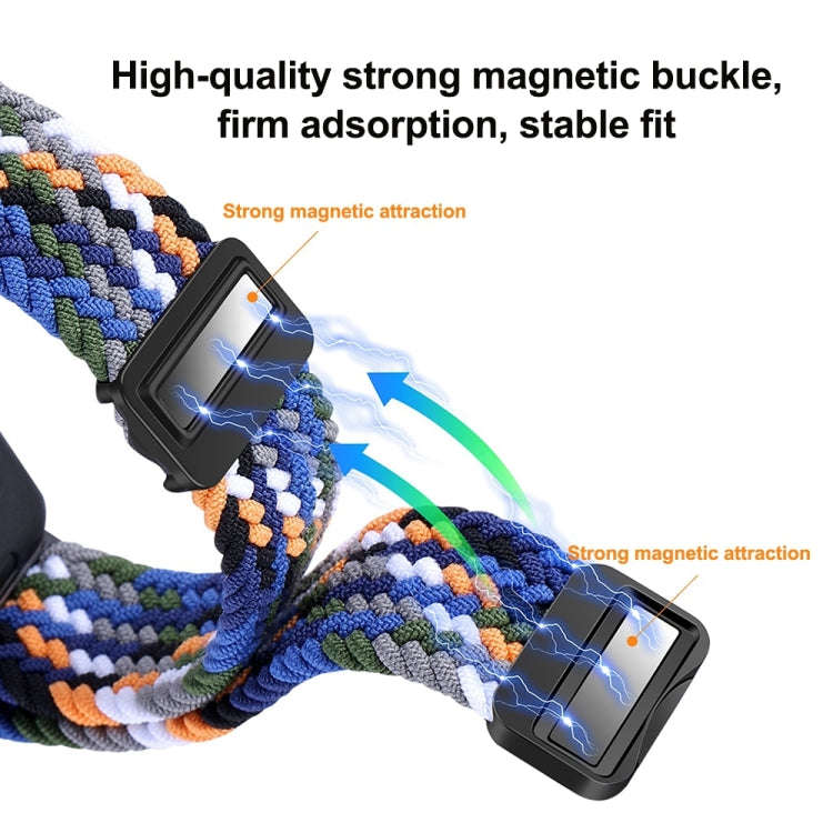 For Huawei Band 9 / 8 Magnetic Buckle Nylon Braid Watch Band(Black)