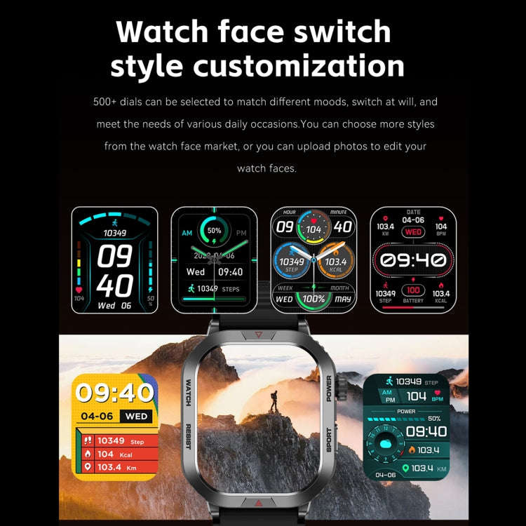 ZW66 2.01 inch BT5.1 Fitness Wellness Smart Watch, Support Bluetooth Call / Sleep / Blood Oxygen ...
