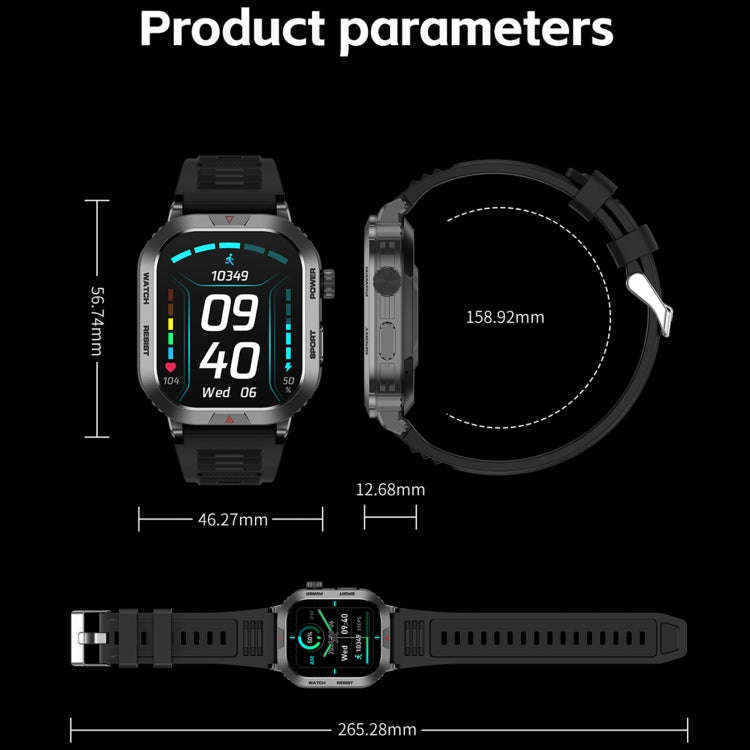 ZW66 2.01 inch BT5.1 Fitness Wellness Smart Watch, Support Bluetooth Call / Sleep / Blood Oxygen ...