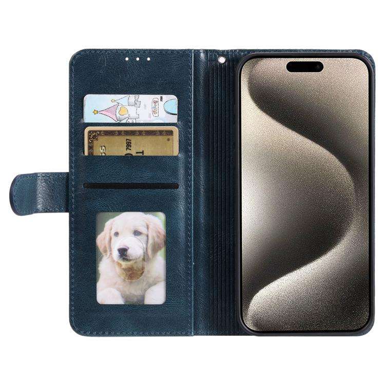 For Motorola Edge 60 Pro Simple 6-Card Wallet Leather Phone Case(Navy Blue)