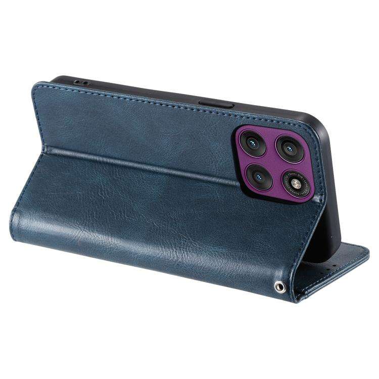 For Motorola Edge 60 Pro Simple 6-Card Wallet Leather Phone Case(Navy Blue)