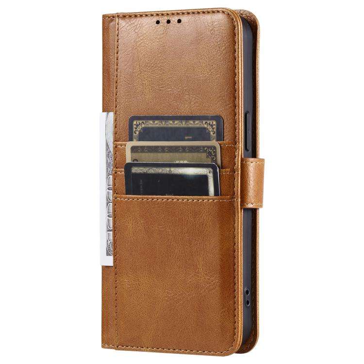 For Motorola Edge 60 Pro Simple 6-Card Wallet Leather Phone Case(Brown)