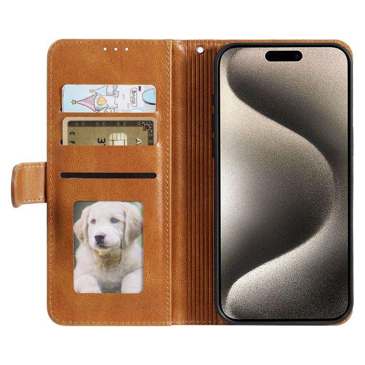 For Motorola Edge 60 Pro Simple 6-Card Wallet Leather Phone Case(Brown)