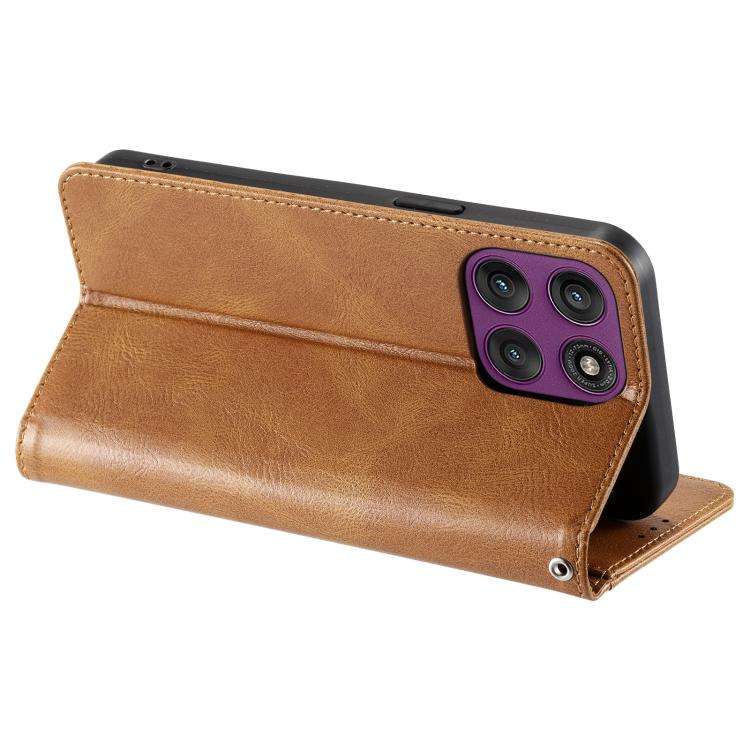 For Motorola Edge 60 Pro Simple 6-Card Wallet Leather Phone Case(Brown)