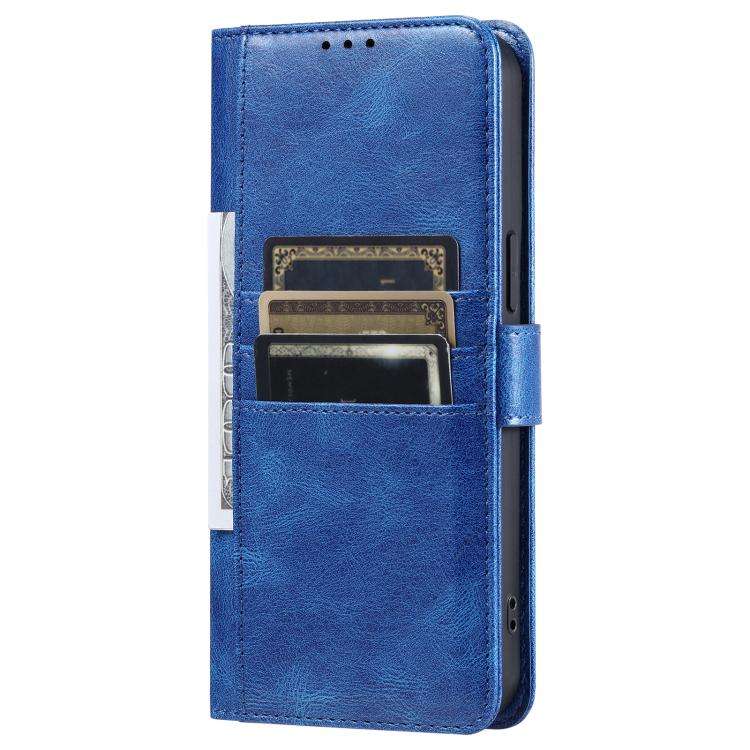 For Motorola Edge 60 Pro Simple 6-Card Wallet Leather Phone Case(Blue)