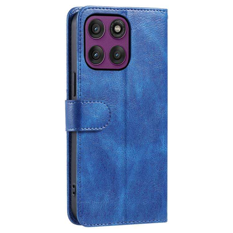 For Motorola Edge 60 Pro Simple 6-Card Wallet Leather Phone Case(Blue)