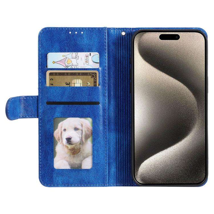 For Motorola Edge 60 Pro Simple 6-Card Wallet Leather Phone Case(Blue)